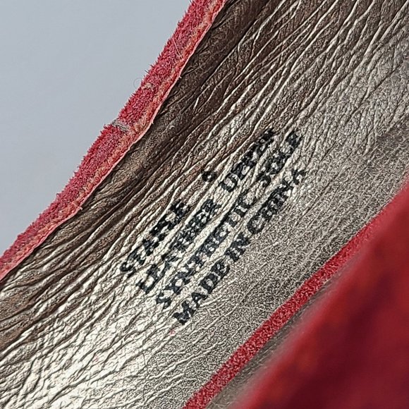 Red Leather Suede Zigi Soho Platform Heels sz 6 'S - Picture 8 of 10